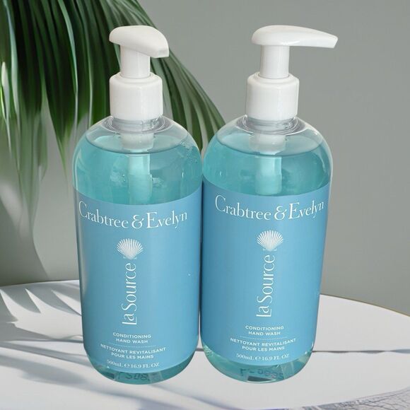 Crabtree & Evelyn LA SOURCE Conditioning Hand Wash Soap 16.9 oz X 2 - Picture 1 of 4